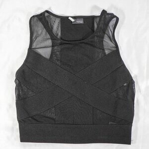 Sparkle & Fade Black Strap Top